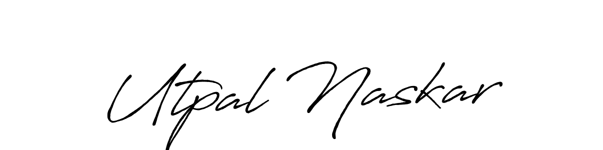 Design your own signature with our free online signature maker. With this signature software, you can create a handwritten (Antro_Vectra_Bolder) signature for name Utpal Naskar. Utpal Naskar signature style 7 images and pictures png