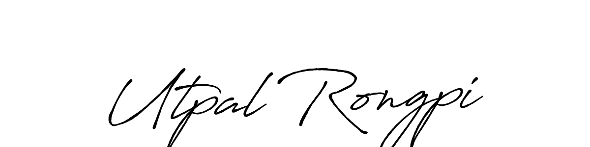 Also we have Utpal Rongpi name is the best signature style. Create professional handwritten signature collection using Antro_Vectra_Bolder autograph style. Utpal Rongpi signature style 7 images and pictures png