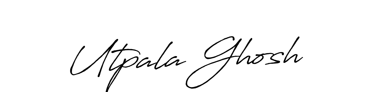 How to make Utpala Ghosh name signature. Use Antro_Vectra_Bolder style for creating short signs online. This is the latest handwritten sign. Utpala Ghosh signature style 7 images and pictures png