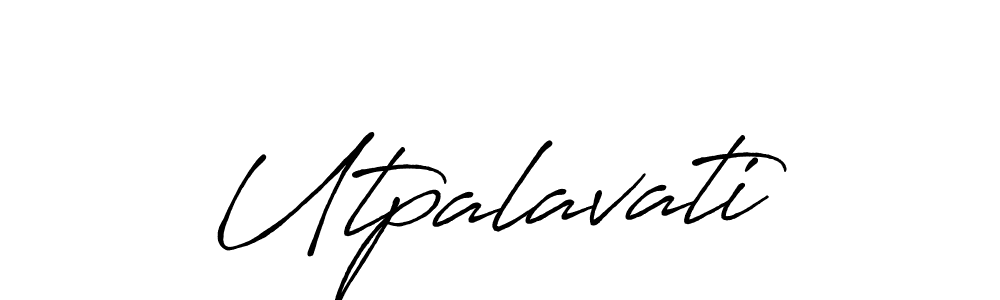 Utpalavati stylish signature style. Best Handwritten Sign (Antro_Vectra_Bolder) for my name. Handwritten Signature Collection Ideas for my name Utpalavati. Utpalavati signature style 7 images and pictures png