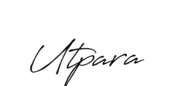 How to make Utpara name signature. Use Antro_Vectra_Bolder style for creating short signs online. This is the latest handwritten sign. Utpara signature style 7 images and pictures png