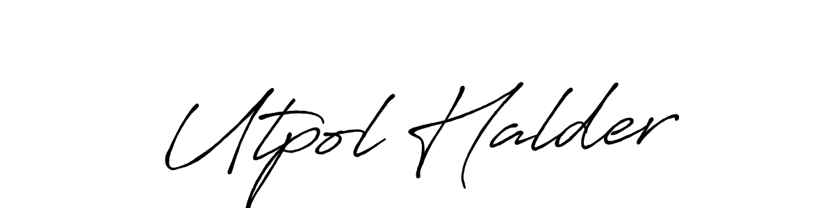 Make a beautiful signature design for name Utpol Halder. Use this online signature maker to create a handwritten signature for free. Utpol Halder signature style 7 images and pictures png