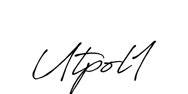 if you are searching for the best signature style for your name Utpol1. so please give up your signature search. here we have designed multiple signature styles  using Antro_Vectra_Bolder. Utpol1 signature style 7 images and pictures png