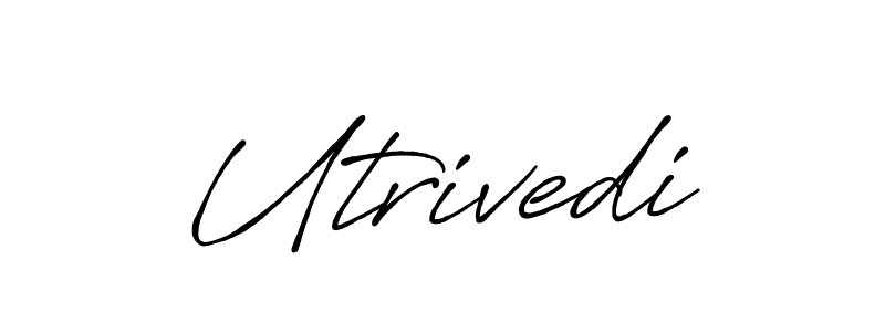 Design your own signature with our free online signature maker. With this signature software, you can create a handwritten (Antro_Vectra_Bolder) signature for name Utrivedi. Utrivedi signature style 7 images and pictures png
