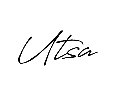 Design your own signature with our free online signature maker. With this signature software, you can create a handwritten (Antro_Vectra_Bolder) signature for name Utsa. Utsa signature style 7 images and pictures png