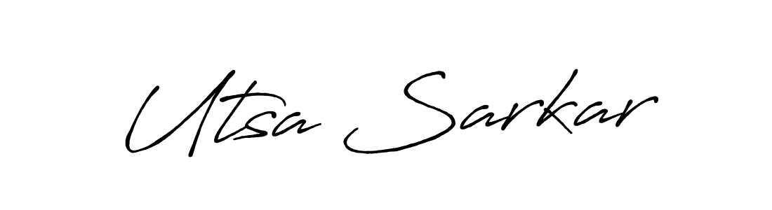 Make a beautiful signature design for name Utsa Sarkar. Use this online signature maker to create a handwritten signature for free. Utsa Sarkar signature style 7 images and pictures png