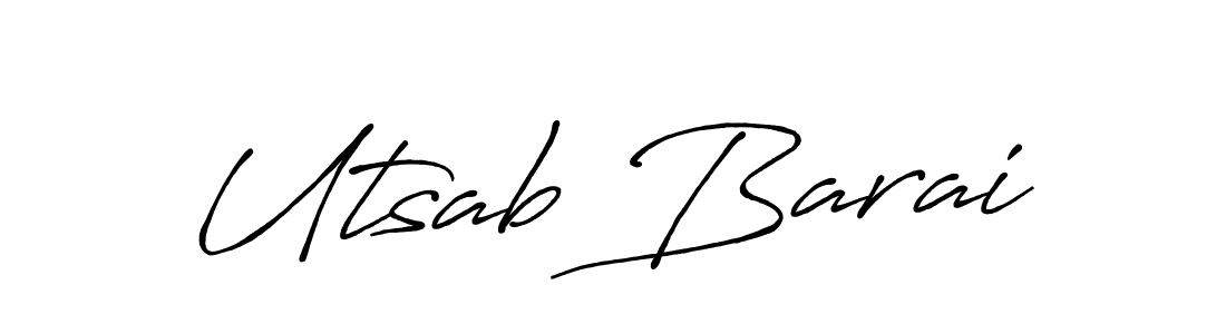 Also You can easily find your signature by using the search form. We will create Utsab Barai name handwritten signature images for you free of cost using Antro_Vectra_Bolder sign style. Utsab Barai signature style 7 images and pictures png