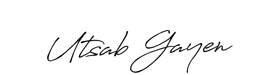 Here are the top 10 professional signature styles for the name Utsab Gayen. These are the best autograph styles you can use for your name. Utsab Gayen signature style 7 images and pictures png