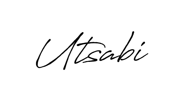 Utsabi stylish signature style. Best Handwritten Sign (Antro_Vectra_Bolder) for my name. Handwritten Signature Collection Ideas for my name Utsabi. Utsabi signature style 7 images and pictures png