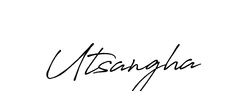 Design your own signature with our free online signature maker. With this signature software, you can create a handwritten (Antro_Vectra_Bolder) signature for name Utsangha. Utsangha signature style 7 images and pictures png
