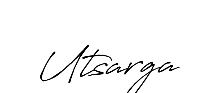 Utsarga stylish signature style. Best Handwritten Sign (Antro_Vectra_Bolder) for my name. Handwritten Signature Collection Ideas for my name Utsarga. Utsarga signature style 7 images and pictures png