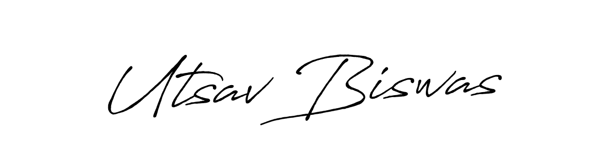 Utsav Biswas stylish signature style. Best Handwritten Sign (Antro_Vectra_Bolder) for my name. Handwritten Signature Collection Ideas for my name Utsav Biswas. Utsav Biswas signature style 7 images and pictures png