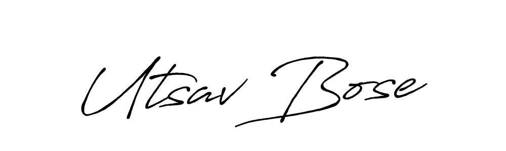 Also we have Utsav Bose name is the best signature style. Create professional handwritten signature collection using Antro_Vectra_Bolder autograph style. Utsav Bose signature style 7 images and pictures png