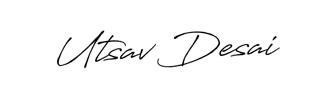 Make a beautiful signature design for name Utsav Desai. Use this online signature maker to create a handwritten signature for free. Utsav Desai signature style 7 images and pictures png