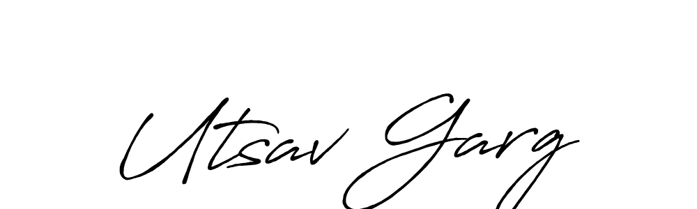 Use a signature maker to create a handwritten signature online. With this signature software, you can design (Antro_Vectra_Bolder) your own signature for name Utsav Garg. Utsav Garg signature style 7 images and pictures png