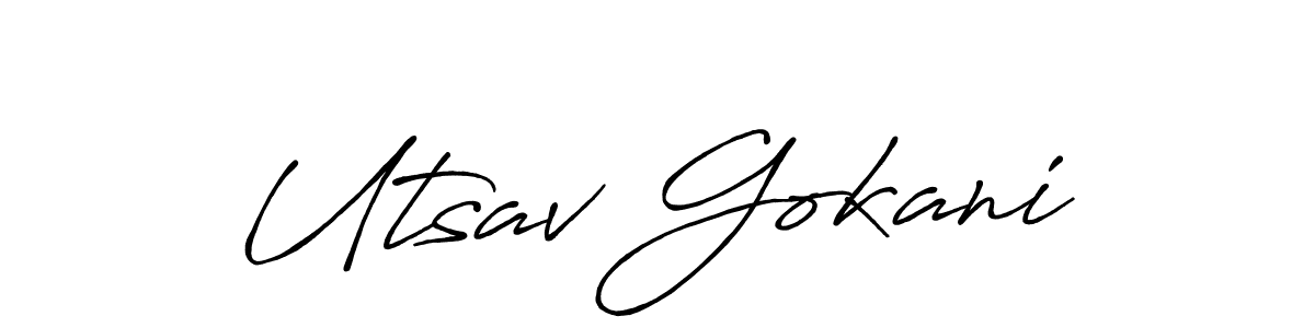 Make a short Utsav Gokani signature style. Manage your documents anywhere anytime using Antro_Vectra_Bolder. Create and add eSignatures, submit forms, share and send files easily. Utsav Gokani signature style 7 images and pictures png