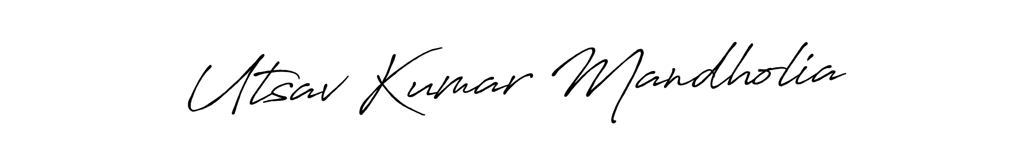 How to make Utsav Kumar Mandholia signature? Antro_Vectra_Bolder is a professional autograph style. Create handwritten signature for Utsav Kumar Mandholia name. Utsav Kumar Mandholia signature style 7 images and pictures png