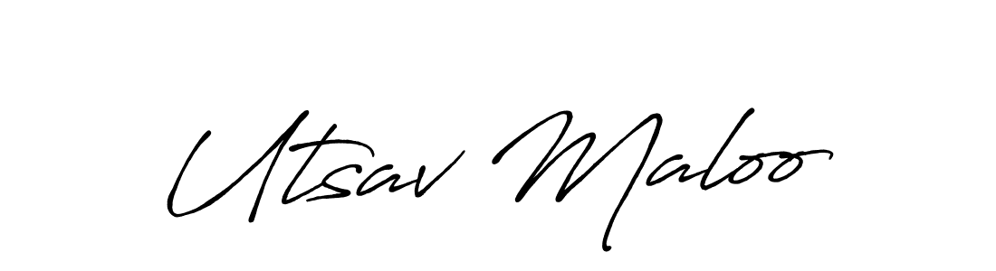 Also You can easily find your signature by using the search form. We will create Utsav Maloo name handwritten signature images for you free of cost using Antro_Vectra_Bolder sign style. Utsav Maloo signature style 7 images and pictures png