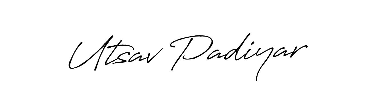 Antro_Vectra_Bolder is a professional signature style that is perfect for those who want to add a touch of class to their signature. It is also a great choice for those who want to make their signature more unique. Get Utsav Padiyar name to fancy signature for free. Utsav Padiyar signature style 7 images and pictures png