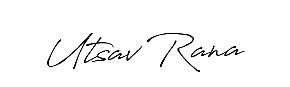 You should practise on your own different ways (Antro_Vectra_Bolder) to write your name (Utsav Rana) in signature. don't let someone else do it for you. Utsav Rana signature style 7 images and pictures png