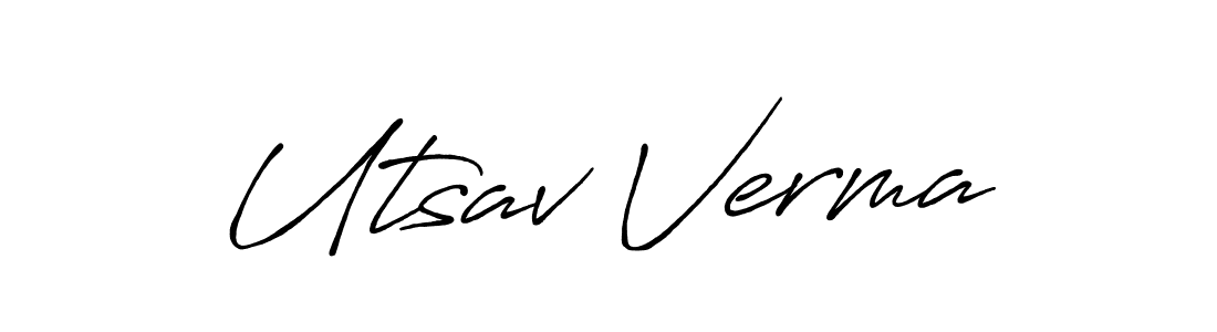 Similarly Antro_Vectra_Bolder is the best handwritten signature design. Signature creator online .You can use it as an online autograph creator for name Utsav Verma. Utsav Verma signature style 7 images and pictures png