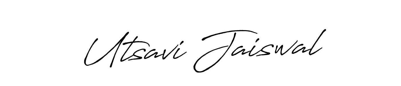 Also we have Utsavi Jaiswal name is the best signature style. Create professional handwritten signature collection using Antro_Vectra_Bolder autograph style. Utsavi Jaiswal signature style 7 images and pictures png
