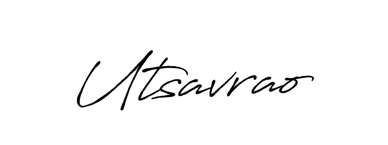 How to make Utsavrao name signature. Use Antro_Vectra_Bolder style for creating short signs online. This is the latest handwritten sign. Utsavrao signature style 7 images and pictures png