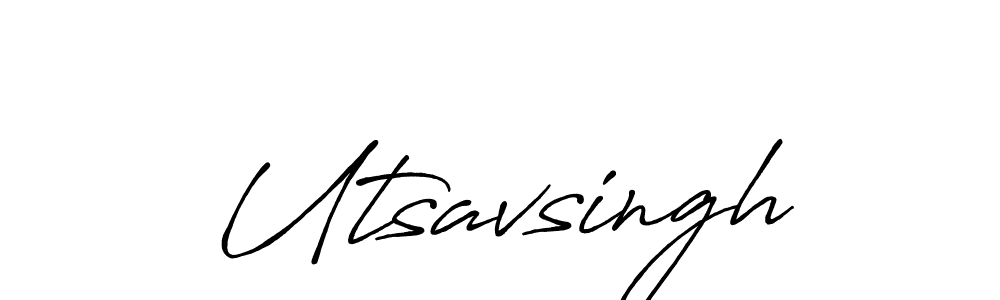 How to make Utsavsingh signature? Antro_Vectra_Bolder is a professional autograph style. Create handwritten signature for Utsavsingh name. Utsavsingh signature style 7 images and pictures png