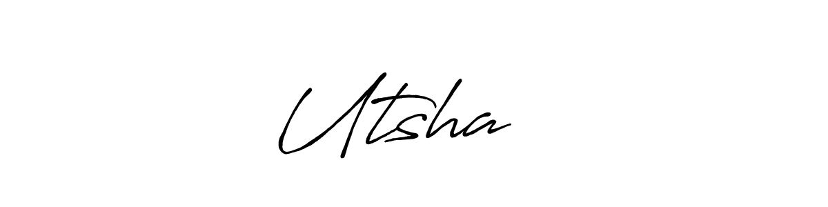 You can use this online signature creator to create a handwritten signature for the name Utsha ❤️. This is the best online autograph maker. Utsha ❤️ signature style 7 images and pictures png