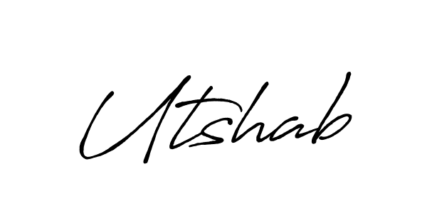 Make a beautiful signature design for name Utshab. Use this online signature maker to create a handwritten signature for free. Utshab signature style 7 images and pictures png