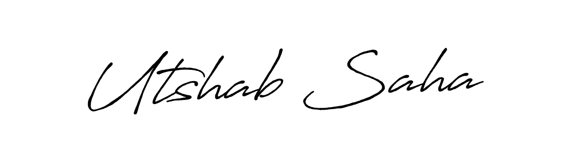 This is the best signature style for the Utshab Saha name. Also you like these signature font (Antro_Vectra_Bolder). Mix name signature. Utshab Saha signature style 7 images and pictures png