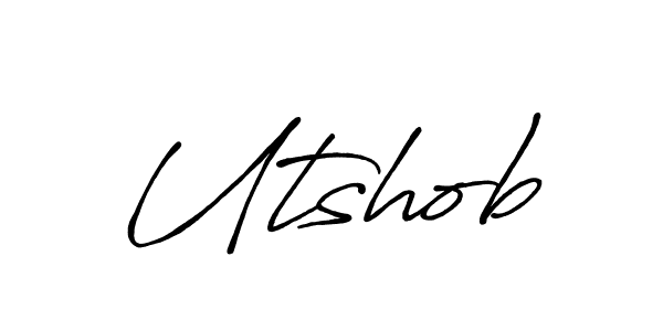 How to make Utshob signature? Antro_Vectra_Bolder is a professional autograph style. Create handwritten signature for Utshob name. Utshob signature style 7 images and pictures png