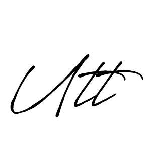 Use a signature maker to create a handwritten signature online. With this signature software, you can design (Antro_Vectra_Bolder) your own signature for name Utt. Utt signature style 7 images and pictures png