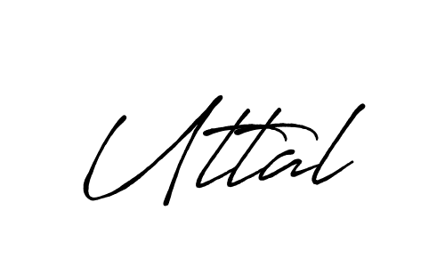 The best way (Antro_Vectra_Bolder) to make a short signature is to pick only two or three words in your name. The name Uttal include a total of six letters. For converting this name. Uttal signature style 7 images and pictures png