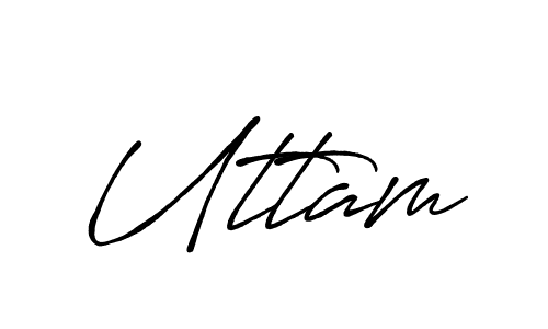 Make a beautiful signature design for name Uttam. With this signature (Antro_Vectra_Bolder) style, you can create a handwritten signature for free. Uttam signature style 7 images and pictures png