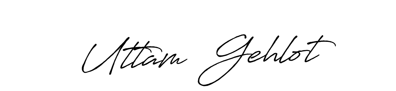 How to make Uttam  Gehlot signature? Antro_Vectra_Bolder is a professional autograph style. Create handwritten signature for Uttam  Gehlot name. Uttam  Gehlot signature style 7 images and pictures png