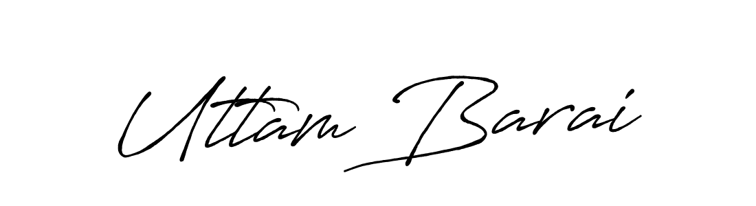 Uttam Barai stylish signature style. Best Handwritten Sign (Antro_Vectra_Bolder) for my name. Handwritten Signature Collection Ideas for my name Uttam Barai. Uttam Barai signature style 7 images and pictures png