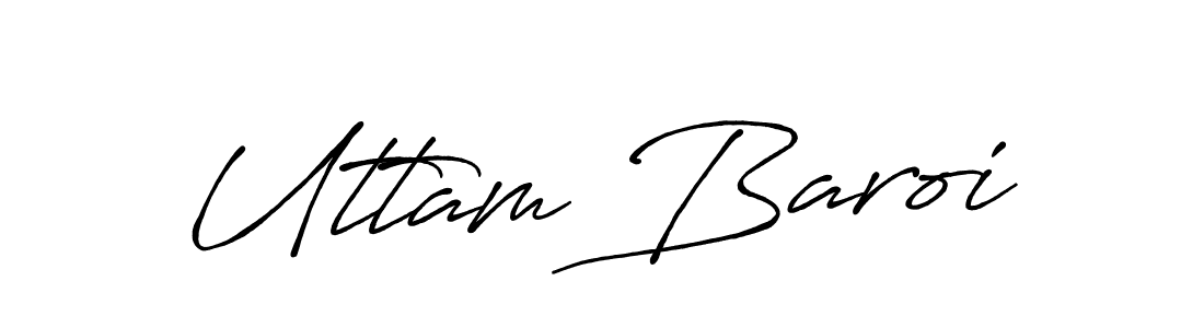 Make a beautiful signature design for name Uttam Baroi. With this signature (Antro_Vectra_Bolder) style, you can create a handwritten signature for free. Uttam Baroi signature style 7 images and pictures png