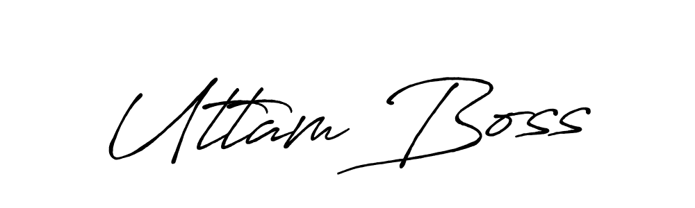 Design your own signature with our free online signature maker. With this signature software, you can create a handwritten (Antro_Vectra_Bolder) signature for name Uttam Boss. Uttam Boss signature style 7 images and pictures png