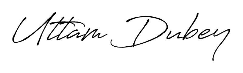 Turn your name Uttam Dubey into a signature brand with Antro_Vectra_Bolder styling. Download in standard PNG or transparent format anytime. Uttam Dubey signature style 7 images and pictures png