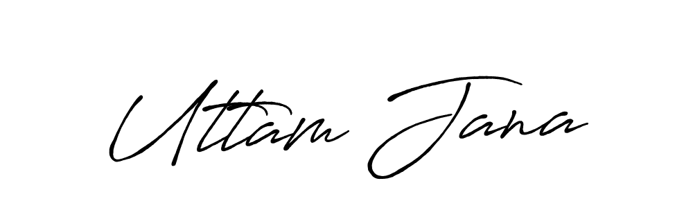 Make a beautiful signature design for name Uttam Jana. With this signature (Antro_Vectra_Bolder) style, you can create a handwritten signature for free. Uttam Jana signature style 7 images and pictures png