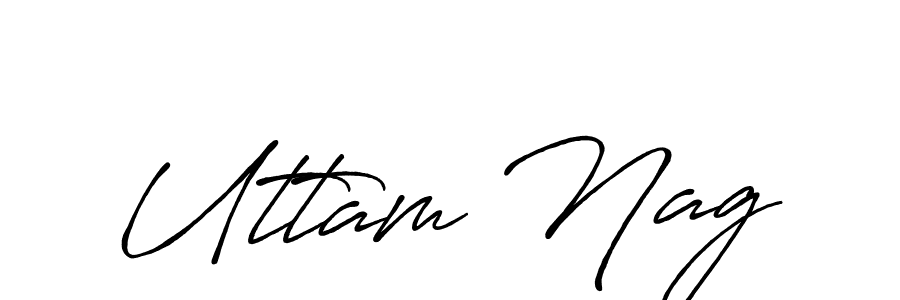 Make a beautiful signature design for name Uttam Nag. With this signature (Antro_Vectra_Bolder) style, you can create a handwritten signature for free. Uttam Nag signature style 7 images and pictures png