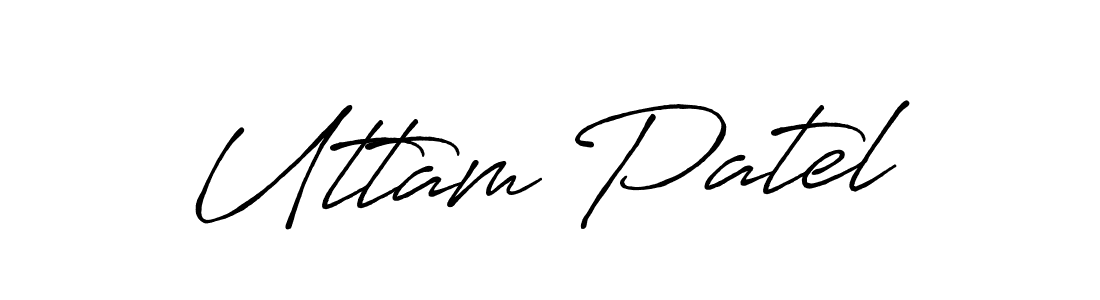 Use a signature maker to create a handwritten signature online. With this signature software, you can design (Antro_Vectra_Bolder) your own signature for name Uttam Patel. Uttam Patel signature style 7 images and pictures png