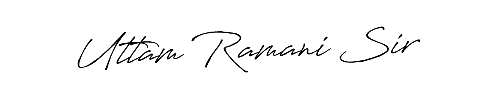 Also You can easily find your signature by using the search form. We will create Uttam Ramani Sir name handwritten signature images for you free of cost using Antro_Vectra_Bolder sign style. Uttam Ramani Sir signature style 7 images and pictures png