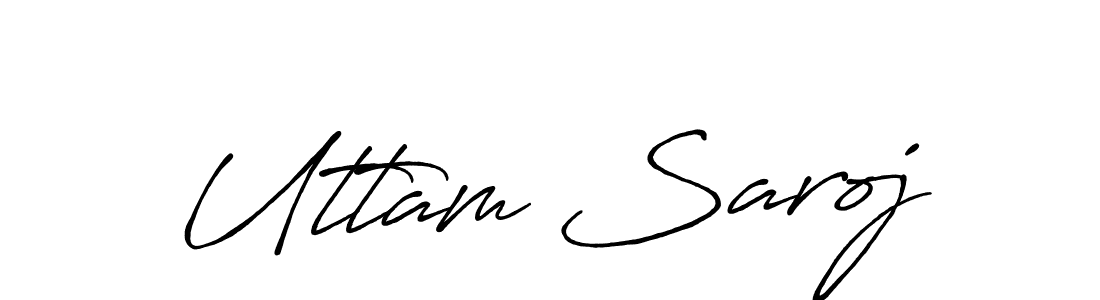 The best way (Antro_Vectra_Bolder) to make a short signature is to pick only two or three words in your name. The name Uttam Saroj include a total of six letters. For converting this name. Uttam Saroj signature style 7 images and pictures png
