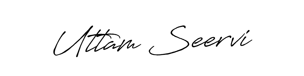 Make a beautiful signature design for name Uttam Seervi. With this signature (Antro_Vectra_Bolder) style, you can create a handwritten signature for free. Uttam Seervi signature style 7 images and pictures png