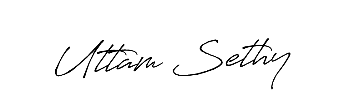 Make a beautiful signature design for name Uttam Sethy. With this signature (Antro_Vectra_Bolder) style, you can create a handwritten signature for free. Uttam Sethy signature style 7 images and pictures png