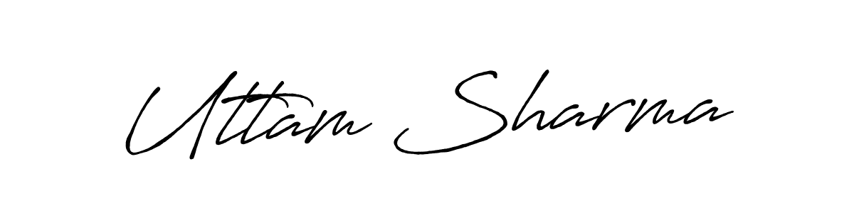 You should practise on your own different ways (Antro_Vectra_Bolder) to write your name (Uttam Sharma) in signature. don't let someone else do it for you. Uttam Sharma signature style 7 images and pictures png