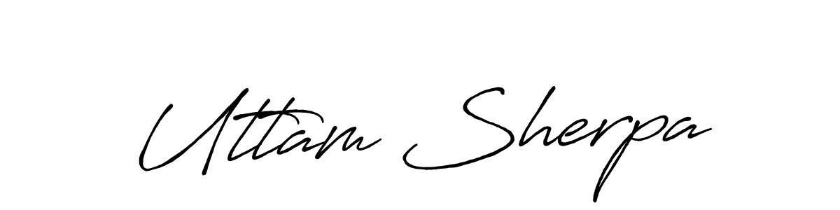 Antro_Vectra_Bolder is a professional signature style that is perfect for those who want to add a touch of class to their signature. It is also a great choice for those who want to make their signature more unique. Get Uttam Sherpa name to fancy signature for free. Uttam Sherpa signature style 7 images and pictures png