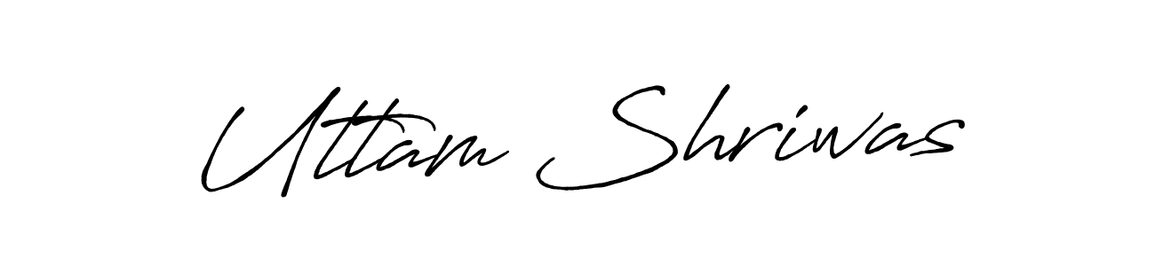 Create a beautiful signature design for name Uttam Shriwas. With this signature (Antro_Vectra_Bolder) fonts, you can make a handwritten signature for free. Uttam Shriwas signature style 7 images and pictures png